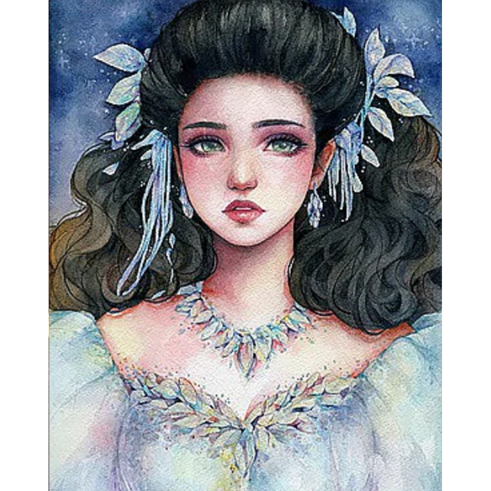 Diamond Painting - Full Round - girl in fancy dress (40*50CM)