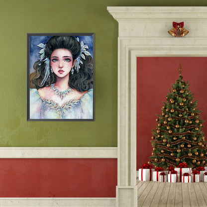Diamond Painting - Full Round - girl in fancy dress (40*50CM)