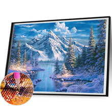 Load image into Gallery viewer, Diamond Painting - Full Square - woods snow mountain (50*40CM)
