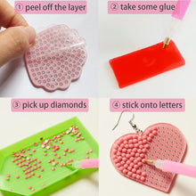 Load image into Gallery viewer, 4 Pairs Double Sided Holiday Diamond Art Earrings for Women (Lady Earrings)
