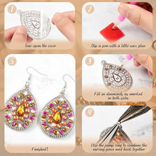 Load image into Gallery viewer, 8 Pairs Double Sided Diamond Painting DIY Earring Making Kit for Women Girls (3)
