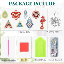 Load image into Gallery viewer, 8 Pairs Double Sided Diamond Painting DIY Earring Making Kit for Women Girls (5)

