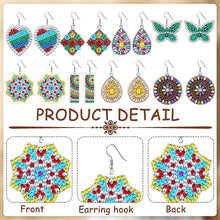 Load image into Gallery viewer, 8 Pairs Double Sided Diamond Painting DIY Earring Making Kit for Women Girls (7)
