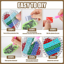 Load image into Gallery viewer, 8 Pairs Double Sided Diamond Painting DIY Earring Making Kit for Women Girls (7)
