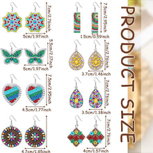 Load image into Gallery viewer, 8 Pairs Double Sided Diamond Painting DIY Earring Making Kit for Women Girls (7)
