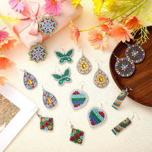 Load image into Gallery viewer, 8 Pairs Double Sided Diamond Painting DIY Earring Making Kit for Women Girls (7)
