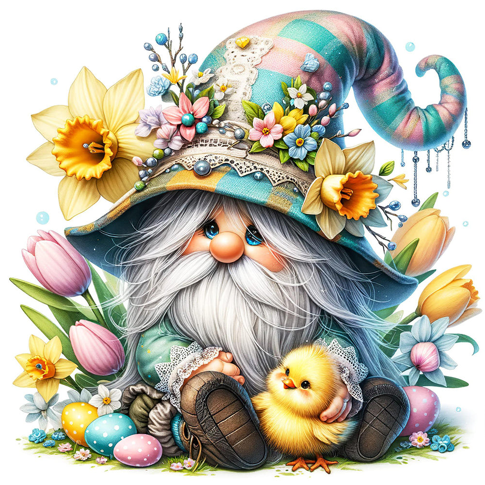 Diamond Painting - Full Round - easter gnome (30*30CM)