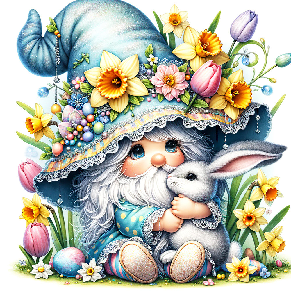 Diamond Painting - Full Round - easter gnome (30*30CM)