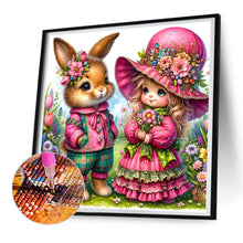 Load image into Gallery viewer, Diamond Painting - Full Round - easter flowers bunny (30*30CM)
