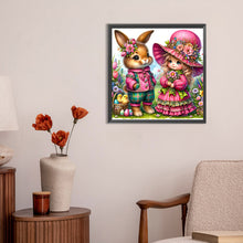 Load image into Gallery viewer, Diamond Painting - Full Round - easter flowers bunny (30*30CM)
