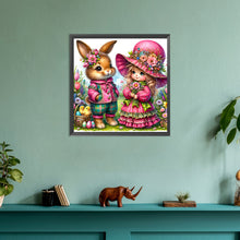 Load image into Gallery viewer, Diamond Painting - Full Round - easter flowers bunny (30*30CM)
