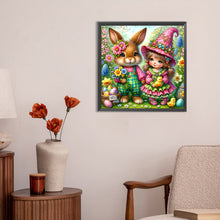 Load image into Gallery viewer, Diamond Painting - Full Round - easter flowers bunny (30*30CM)
