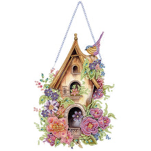 Load image into Gallery viewer, Acrylic Single Side Flower Birdcage Diamond Painting Hanging Pendant Home Decor
