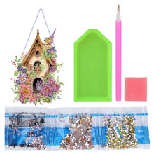 Load image into Gallery viewer, Acrylic Single Side Flower Birdcage Diamond Painting Hanging Pendant Home Decor
