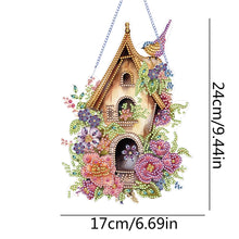 Load image into Gallery viewer, Acrylic Single Side Flower Birdcage Diamond Painting Hanging Pendant Home Decor
