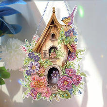 Load image into Gallery viewer, Acrylic Single Side Flower Birdcage Diamond Painting Hanging Pendant Home Decor
