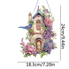 Load image into Gallery viewer, Acrylic Single Side Flower Birdcage Diamond Painting Hanging Pendant Home Decor
