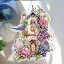 Load image into Gallery viewer, Acrylic Single Side Flower Birdcage Diamond Painting Hanging Pendant Home Decor
