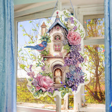 Load image into Gallery viewer, Acrylic Single Side Flower Birdcage Diamond Painting Hanging Pendant Home Decor

