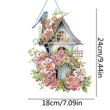 Load image into Gallery viewer, Acrylic Single Side Flower Birdcage Diamond Painting Hanging Pendant Home Decor
