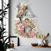 Load image into Gallery viewer, Acrylic Single Side Flower Birdcage Diamond Painting Hanging Pendant Home Decor
