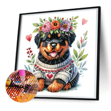 Load image into Gallery viewer, Diamond Painting - Partial Special Shaped - Garland Rottweiler (30*30CM)
