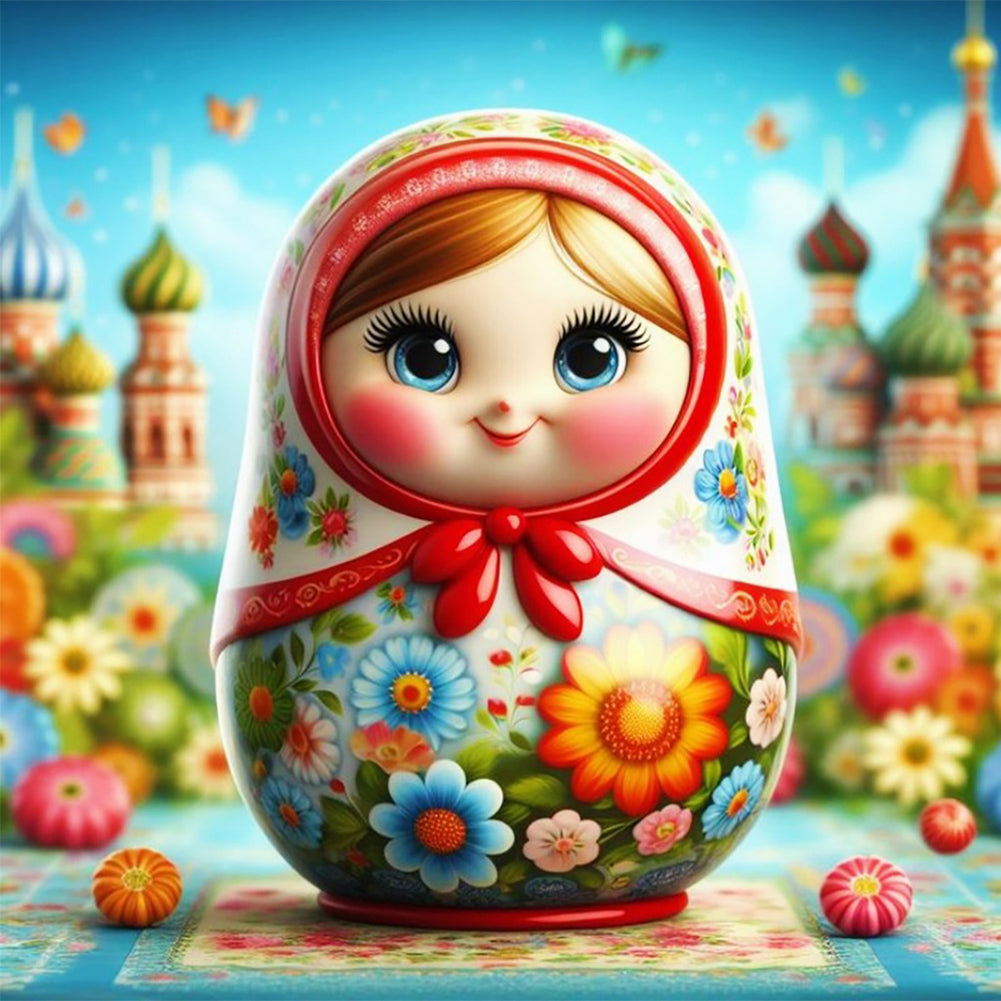 Diamond Painting - Full Round - Russian matryoshka doll (40*40CM)