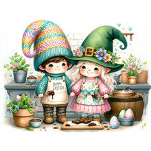 Load image into Gallery viewer, Diamond Painting - Full Round - easter gnome (40*30CM)
