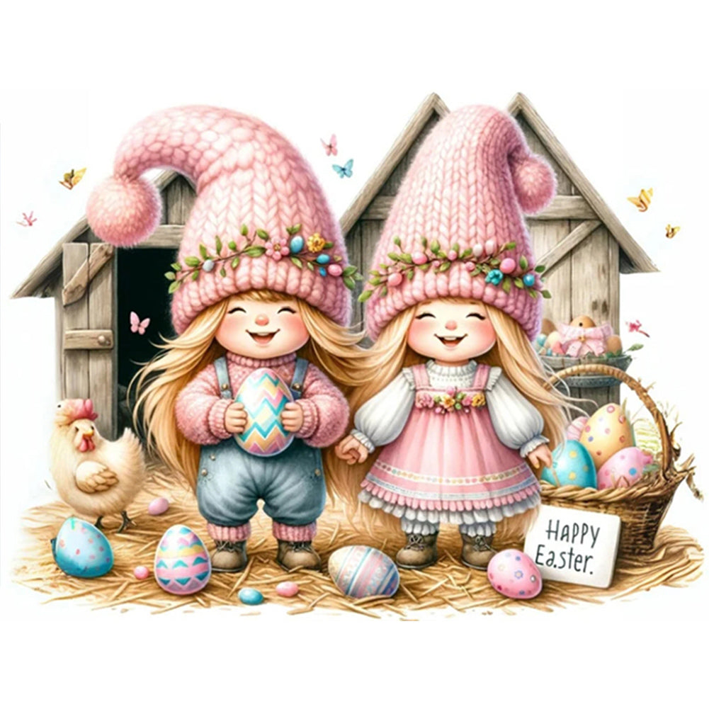Diamond Painting - Full Round - easter gnome (40*30CM)