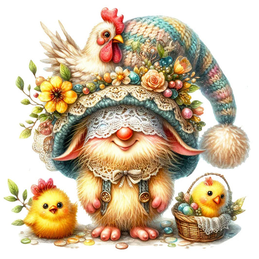 Diamond Painting - Full Round - easter gnome (30*30CM)