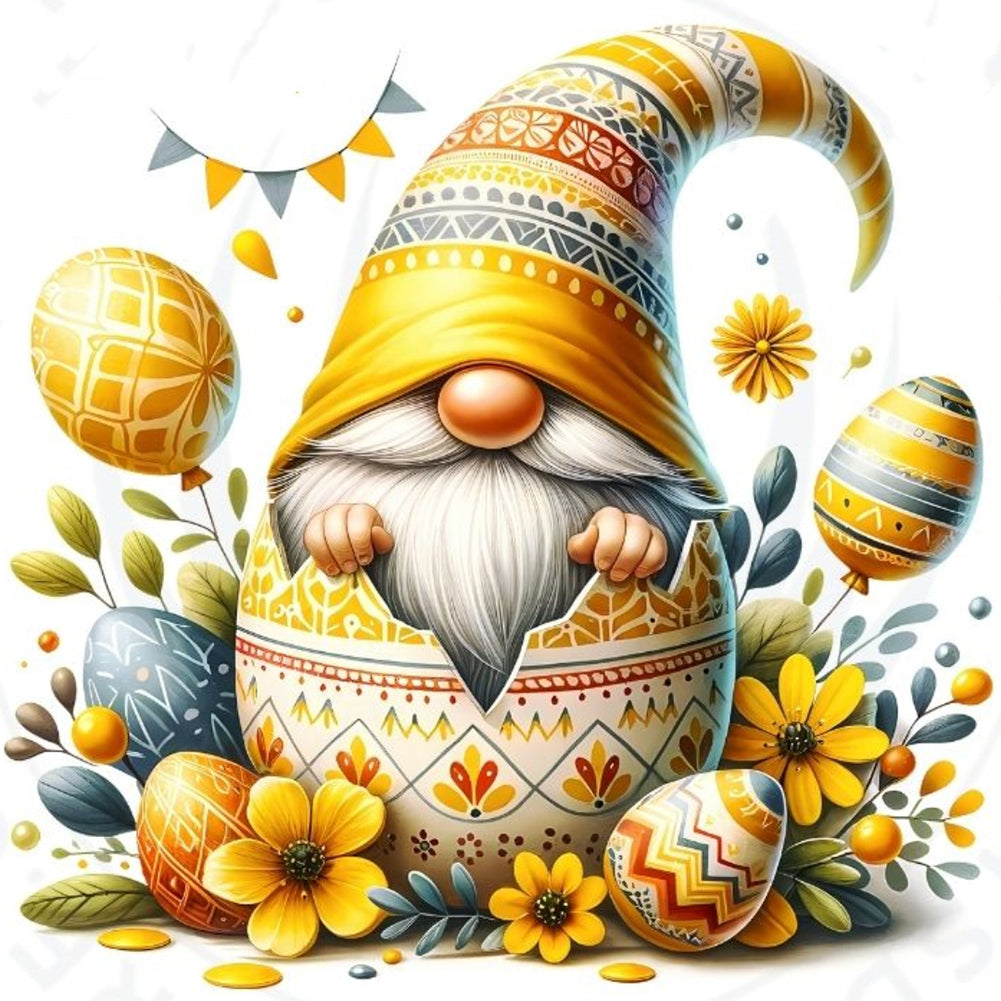 Diamond Painting - Full Round - easter gnome (30*30CM)