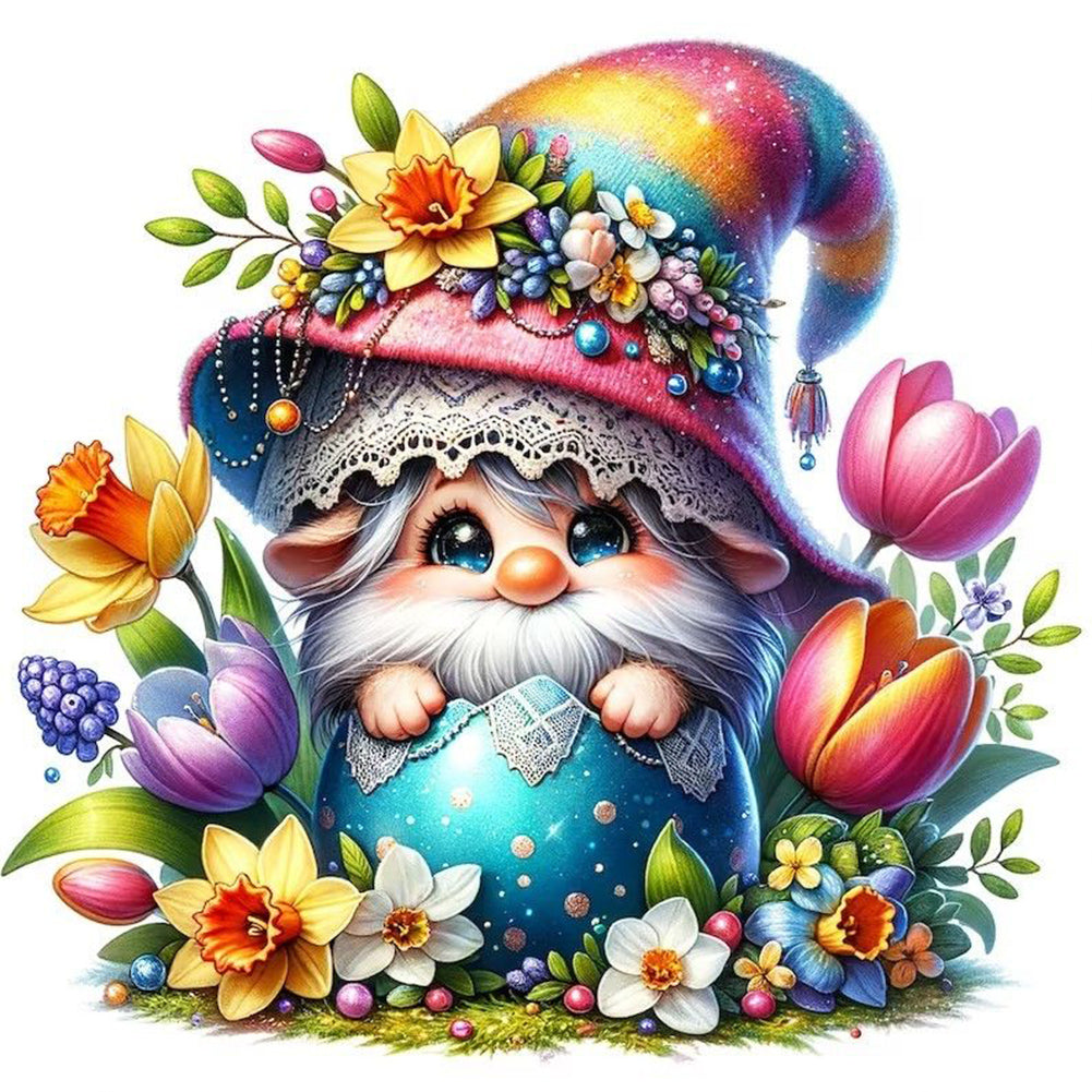 Diamond Painting - Full Round - easter gnome (30*30CM)