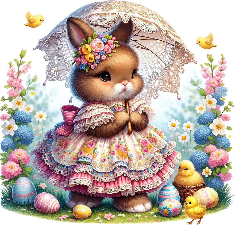 Diamond Painting - Full Round - easter bunny (30*30CM)