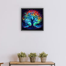 Load image into Gallery viewer, Diamond Painting - Full Round - Colorful tree of life at night (30*30CM)
