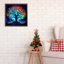 Load image into Gallery viewer, Diamond Painting - Full Round - Colorful tree of life at night (30*30CM)
