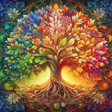 Load image into Gallery viewer, Diamond Painting - Full Round - colorful world tree of life (30*30CM)
