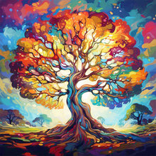 Load image into Gallery viewer, Diamond Painting - Full Round - Colorful tree of life on the plain (30*30CM)
