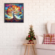 Load image into Gallery viewer, Diamond Painting - Full Round - Colorful tree of life on the plain (30*30CM)
