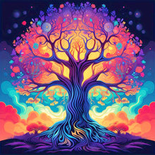Load image into Gallery viewer, Diamond Painting - Full Round - Magic colorful tree of life (30*30CM)
