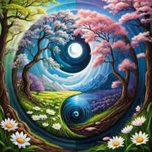 Load image into Gallery viewer, Diamond Painting - Full Round - Spring tree yin and yang diagram (30*30CM)
