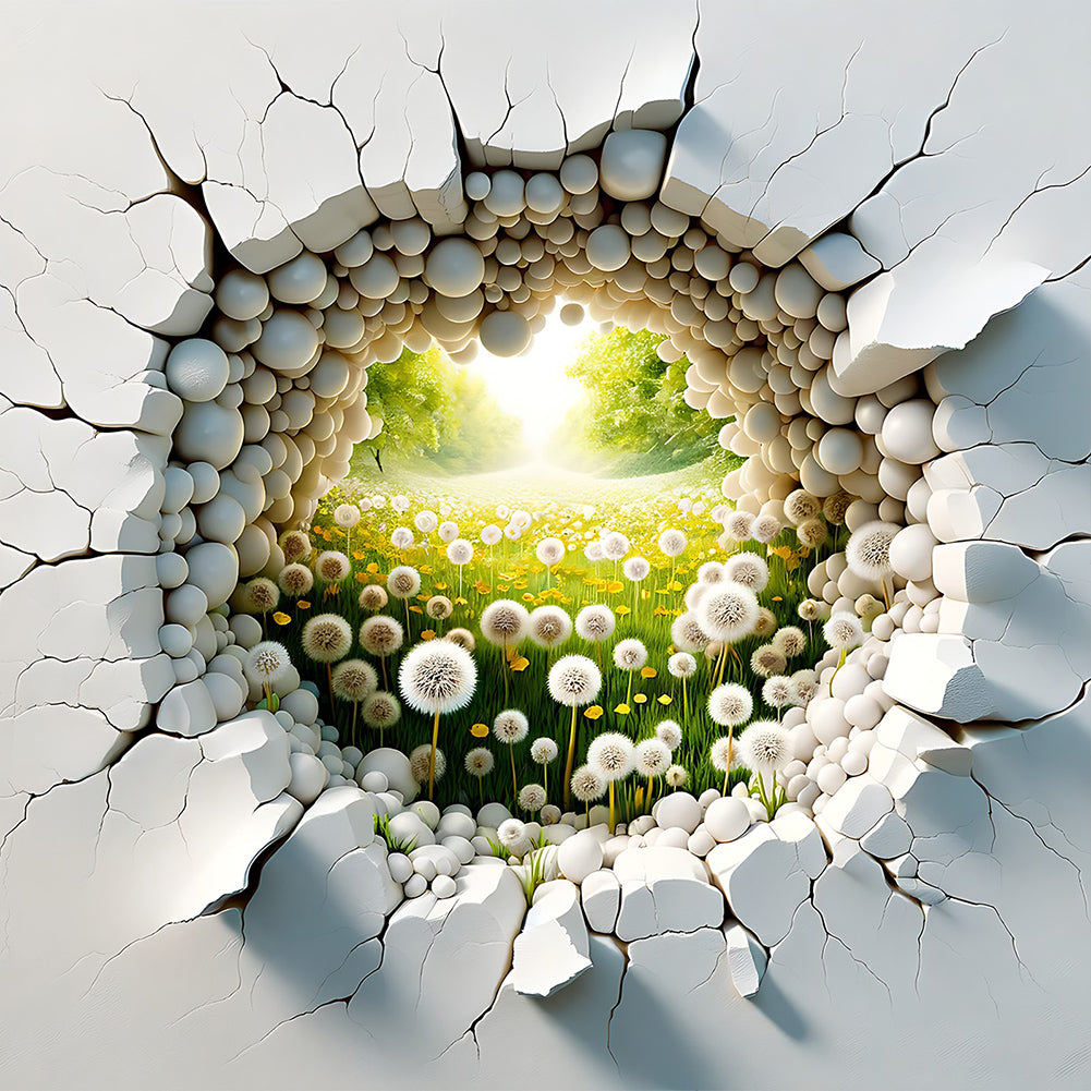 Diamond Painting - Full Round - garden outside wall (30*30CM)