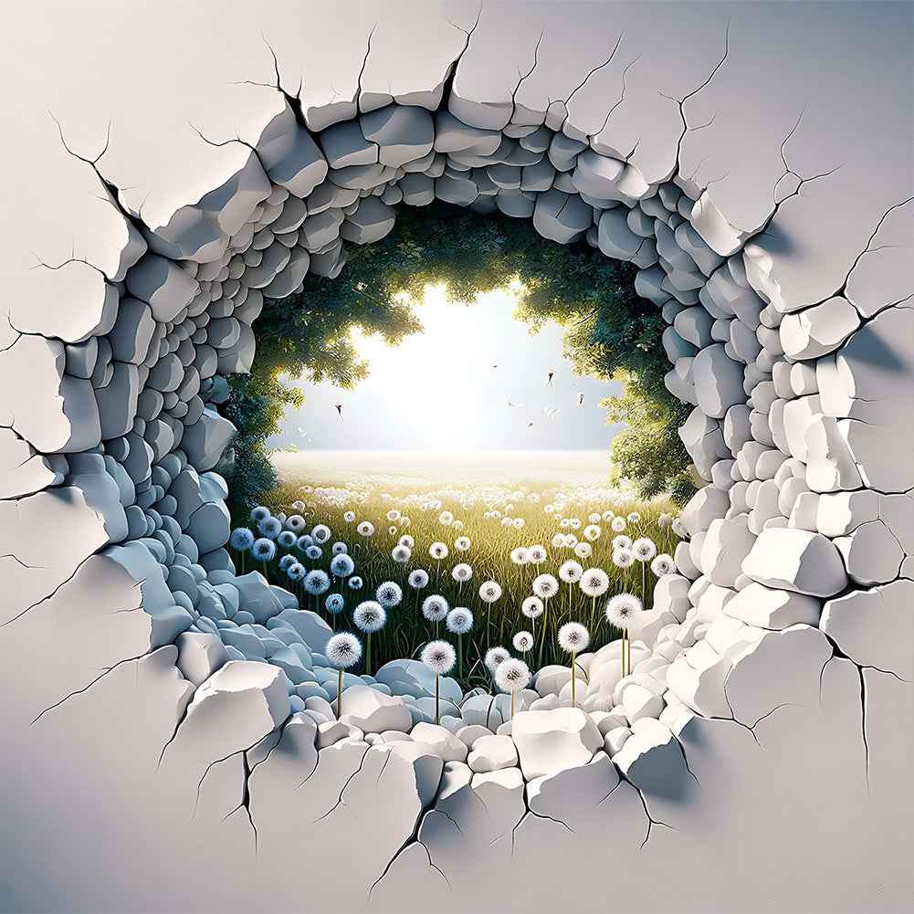 Diamond Painting - Full Round - garden outside wall (30*30CM)
