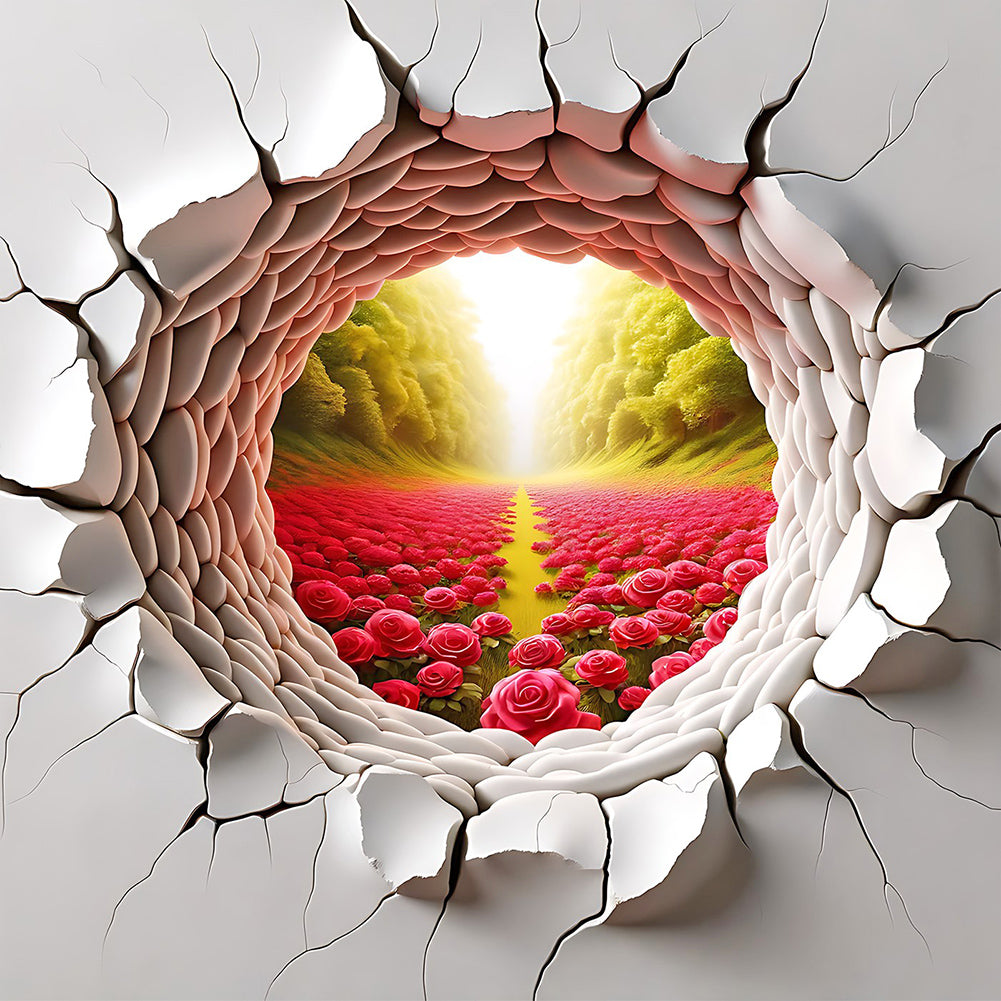Diamond Painting - Full Round - garden outside wall (30*30CM)