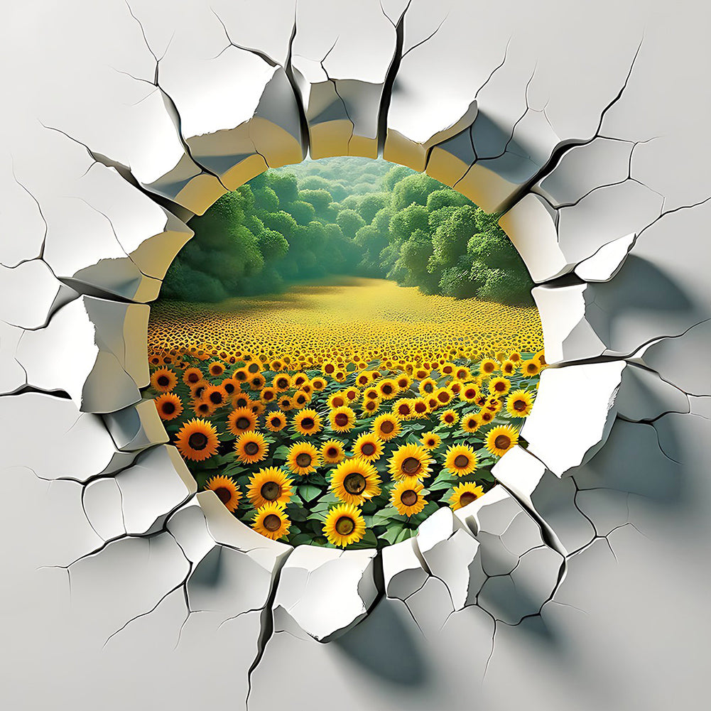 Diamond Painting - Full Round - garden outside wall (30*30CM)