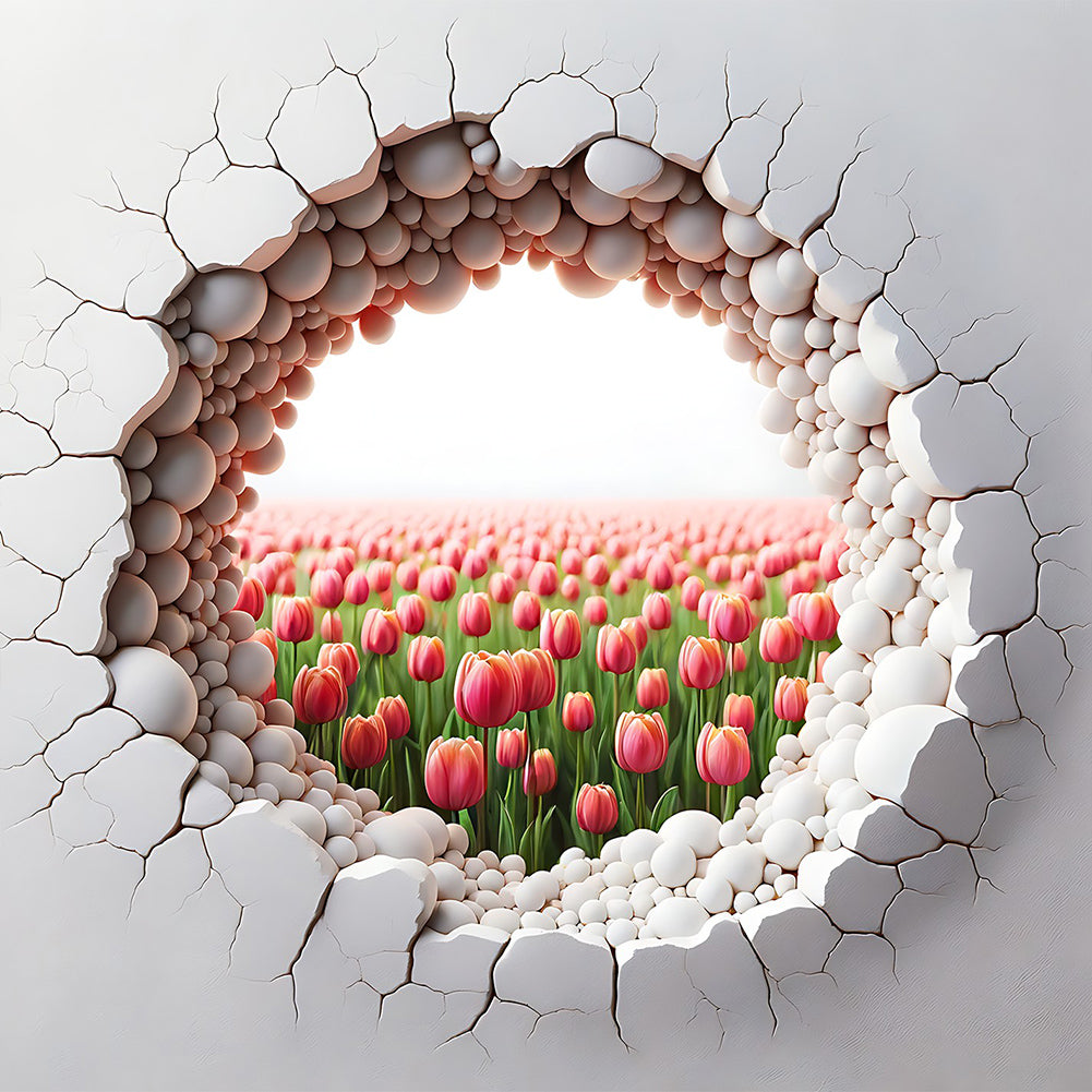 Diamond Painting - Full Round - garden outside wall (30*30CM)