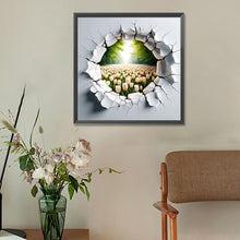 Load image into Gallery viewer, Diamond Painting - Full Round - garden outside wall (30*30CM)
