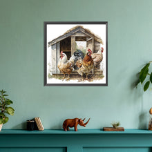Load image into Gallery viewer, Diamond Painting - Full Round - farm rooster (30*30CM)
