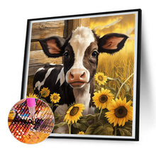 Load image into Gallery viewer, Diamond Painting - Full Round - sunflower cow (30*30CM)
