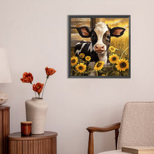 Load image into Gallery viewer, Diamond Painting - Full Round - sunflower cow (30*30CM)
