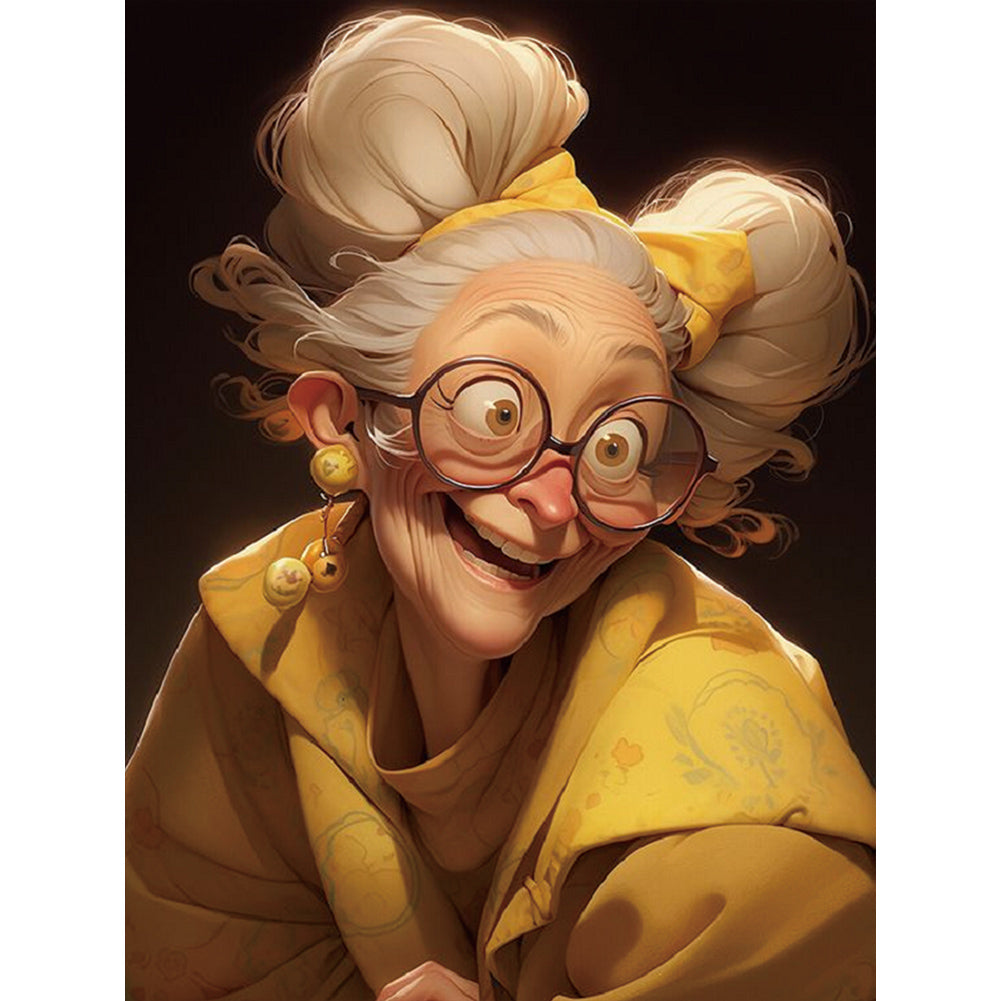 Diamond Painting - Full Round - Cute grandma (30*40CM)